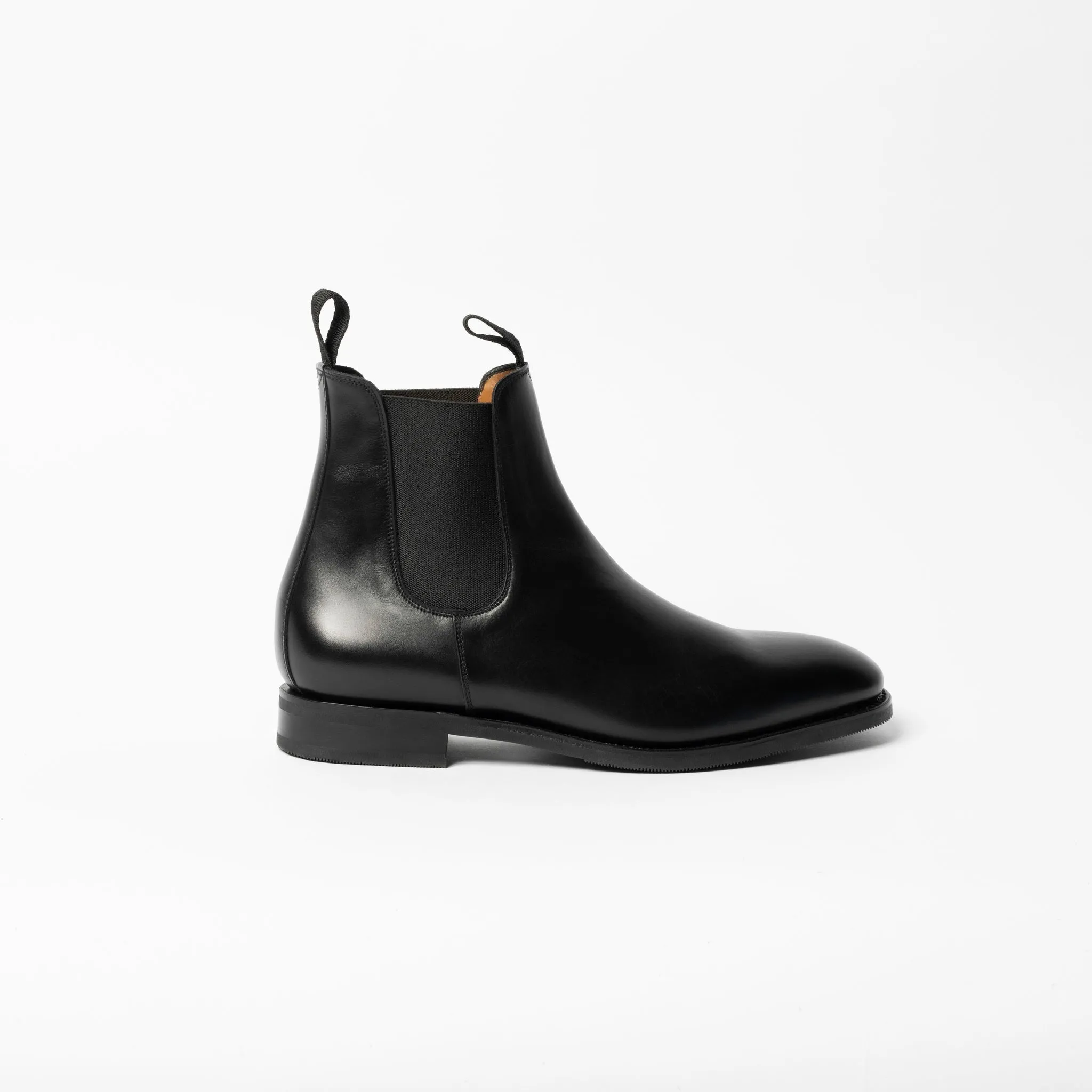 GOMMA CHELSEA BOOTS in BLACK LEATHER