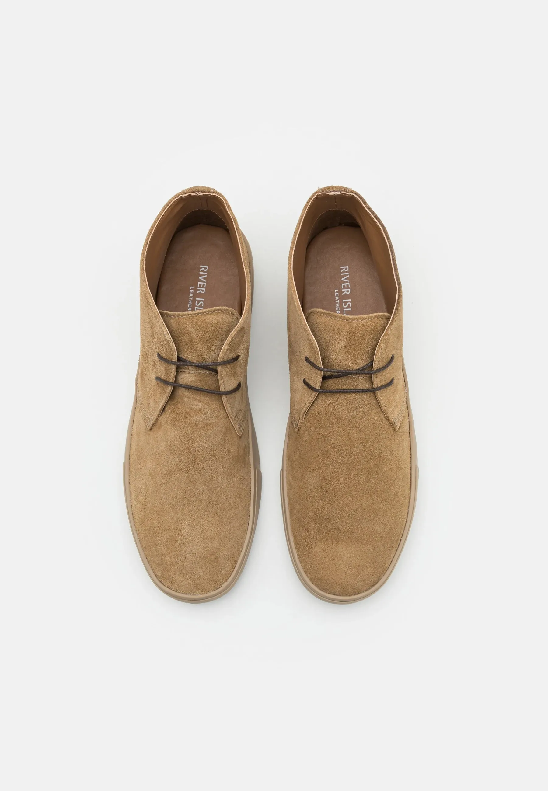 River Island Stone Suede Cupsole Chukka Mens Boots