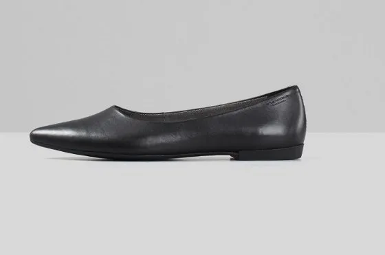 Vagabond Aya Leather Ballet Flat - Black